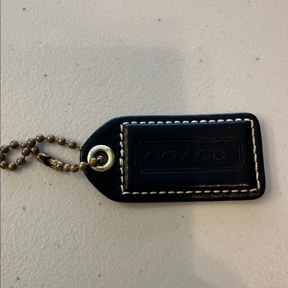 Coach Black Leather Hang Tag - Picture 2 of 5